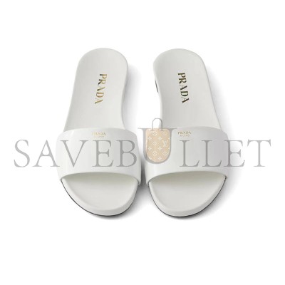 PRADA PATENT LEATHER SLIDES 1XX798 PRADA PATENT LEATHER SLIDES 1XX798