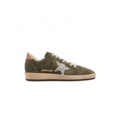GOLDEN GOOSE BALL STAR DISTRESSED SUEDE SNEAKERS GWF00117