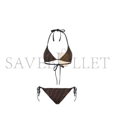 FENDI SWIMSUIT BROWN LYCRA REVERSIBLE BIKINI FXBA30AQBYF13IZ FENDI SWIMSUIT BROWN LYCRA REVERSIBLE BIKINI FXBA30AQBYF13IZ
