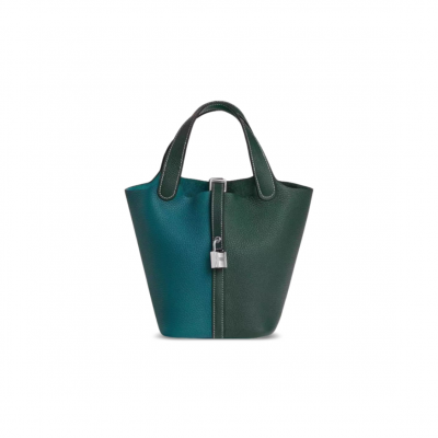 HERMES MASTER PICOTIN LOCK 18 CASAQUE PALLADIUM HARDWARE H064427CKAP (18*18*13cm)