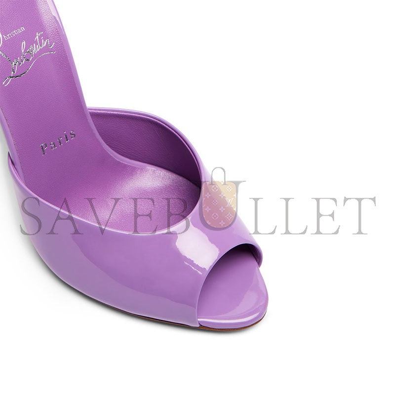 CHRISTIAN LOUBOUTIN ME DOLLY 100 PATENT LEATHER MULES 
