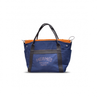 HERMES SAC DE PANSAGE GROOM CANVAS TOTE BAG (39*33*16cm)