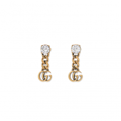 GUCCI CRYSTAL DOUBLE G EARRINGS 645683 GUCCI CRYSTAL DOUBLE G EARRINGS 645683