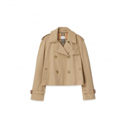 BURBERRY DOUBLE BREASTED LONG-SLEEVED TRENCH COAT  81157921