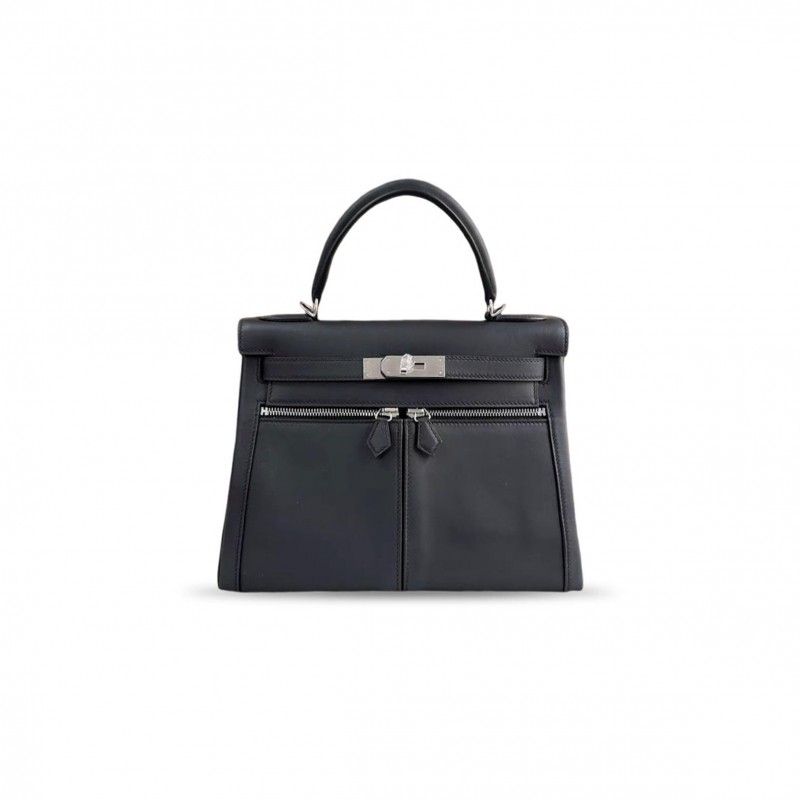 HERMES SWIFT LEATHER KELLY LAKIS 32 HARDWARE (32*23*10cm) 