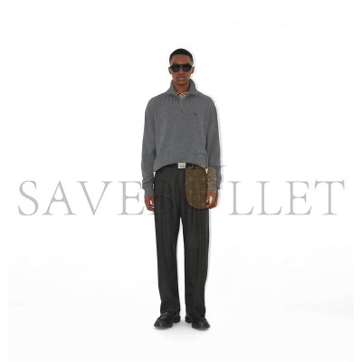 BURBERRY CASHMERE BLEND HALF-ZIP SWEATER 81121321 BURBERRY CASHMERE BLEND HALF-ZIP SWEATER 81121321