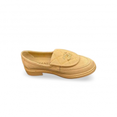 CHANEL QUILTED LEATHER CC TURNLOCK LOAFERS 
