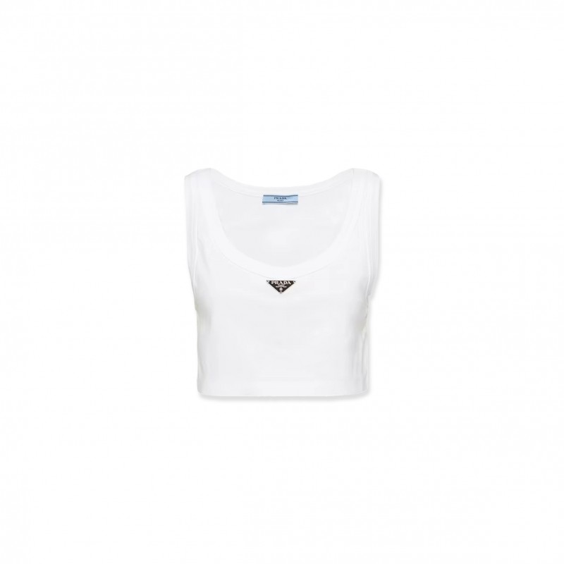 PRADA JERSEY CROPPED TOP 39546C