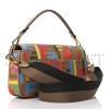 FENDI CANVAS VITELLO KING FF MULTICOLOR EMBROIDERED BAGUETTE MULTICOLOR CUOIO (28*14*6cm) 