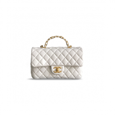 CHANEL SMALL FLAP BAG WITH TOP HANDLE GRAINED CALFSKIN (22.5*13.5*6cm) CHANEL SMALL FLAP BAG WITH TOP HANDLE GRAINED CALFSKIN (22.5*13.5*6cm)