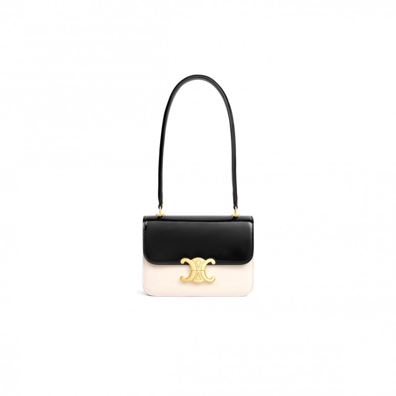 CELINE TEEN GARANCE BAG IN BICOLOUR PATENT CALFSKIN 118053GCO.38AW (18.5*13.5*7cm)