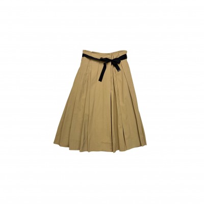 PRADA PLEATED CANVAS MIDI SKIRT PRADA PLEATED CANVAS MIDI SKIRT