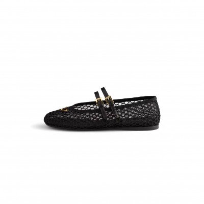 PRADA MESH FABRIC BALLERINAS 1F915N