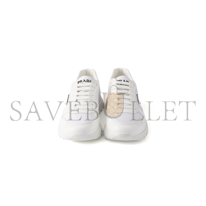 PRADA PRAX 01 RE-NYLON AND BRUSHED LEATHER SNEAKERS 2EE443