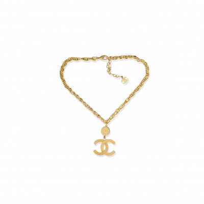 CHANEL VINTAGE CC LOGO NECKLACE