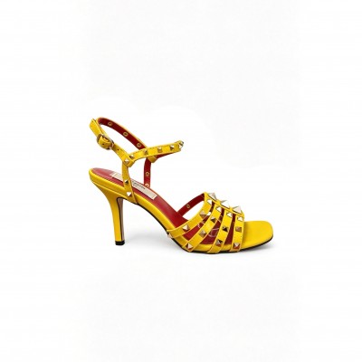 VALENTINO GARAVANI ROCKSTUD KIDSKIN SANDAL 65MM