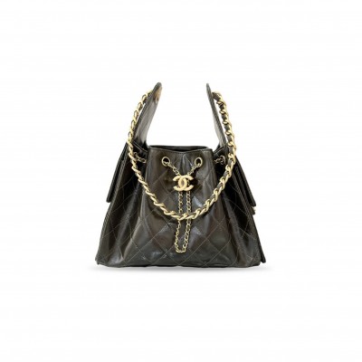 CHANEL 25 SMALL HANDBAG WAXED CALFSKIN AS5293 (30*26*14cm)