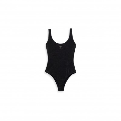 PRADA JERSEY ONE-PIECE SWIMSUIT WITH RHINESTONES 70196R