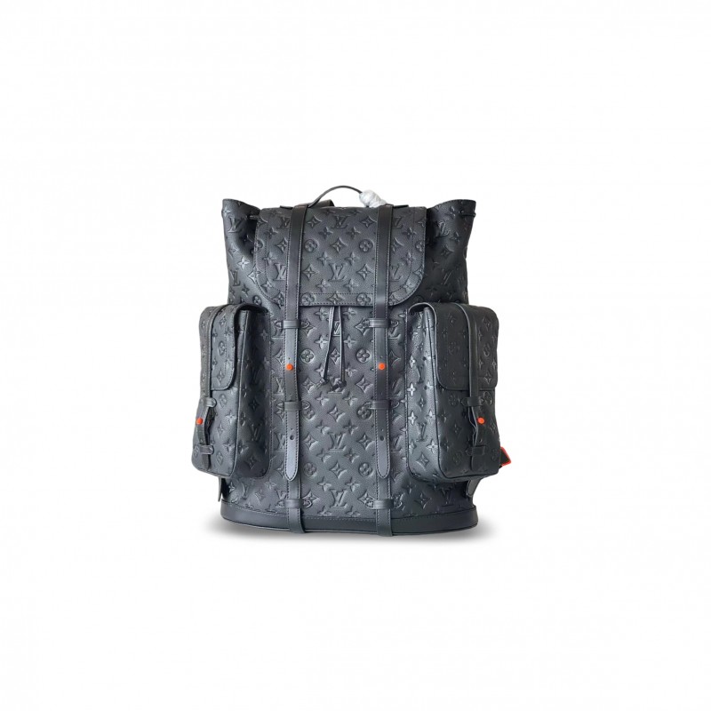 LOUIS VUITTON CHRISTOPHER BACKPACK GM MONOGRAM EMPREINTE BLACK (49*44*22cm)
