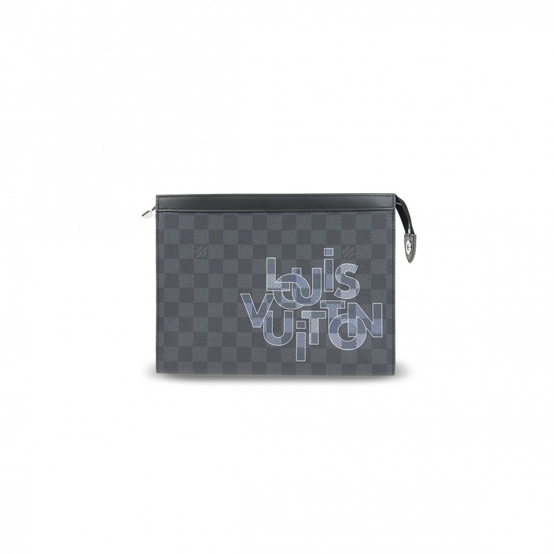 LOUIS VUITTON MASTER POCHETTE VOYAGE MM WHITE LOGO N41696 (27*21*3cm)