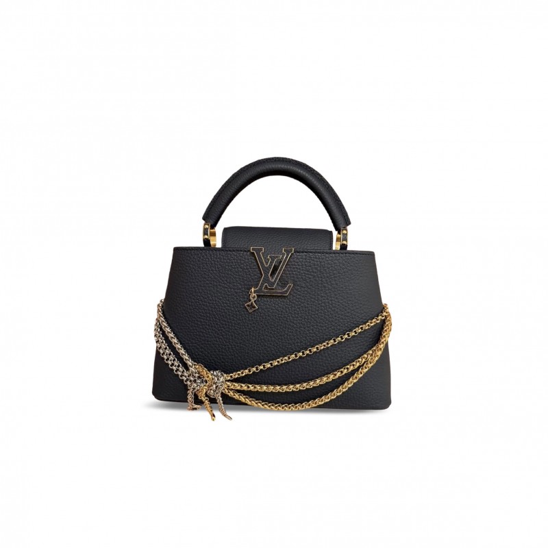 LOUIS VUITTON CAPUCINES BB BLACK M28203 (27*18*9cm)