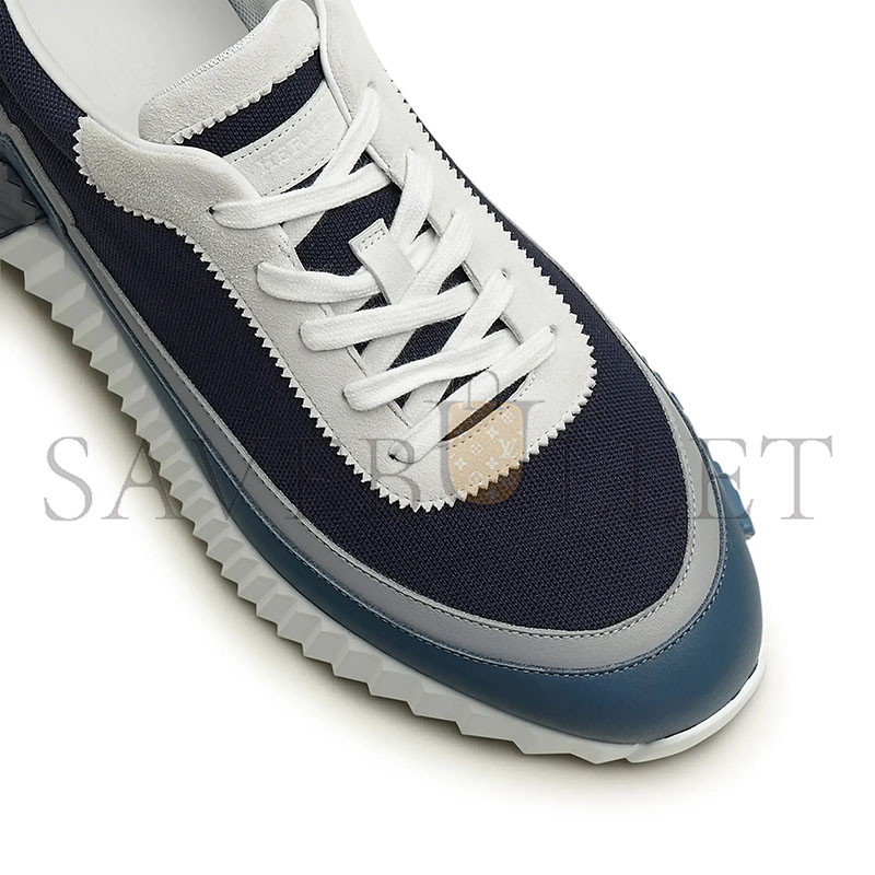 HERMES PARIS BOUNCING SNEAKER BLUE GREY WHITE H242796ZHI2435