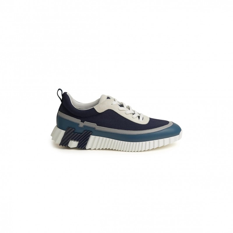 HERMES PARIS BOUNCING SNEAKER BLUE GREY WHITE H242796ZHI2435