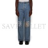 LOEWE ANAGRAM BAGGY JEANS MID BLUE 