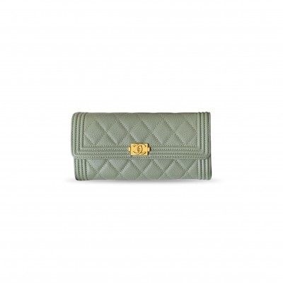 CHANEL MASTER BOY LONG FLAP WALLET GOLD HARDWARE A80286 (19*10.5*3cm)