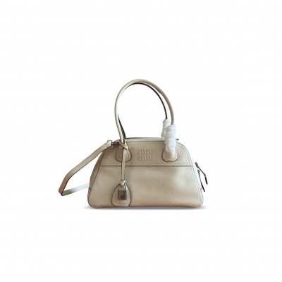 MIU MIU VIVANT NAPPA SOFT LEATHER HANDBAG (32*19.5*11cm) MIU MIU VIVANT NAPPA SOFT LEATHER HANDBAG (32*19.5*11cm)