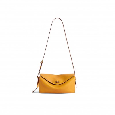 BALENCIAGA WOMEN'S LE 7 SHOULDER BAG MEDIUM IN CURRY 8681022ACJZ7055 (26*13.5*10cm)