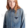 PRADA CROPPED ORGANIC DENIM JACKET GFB279