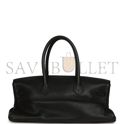 HERMES MASTER SHOULDER BIRKIN 42 JPG BLACK CLEMENCE PALLADIUM HARDWARE (42*20*18cm)