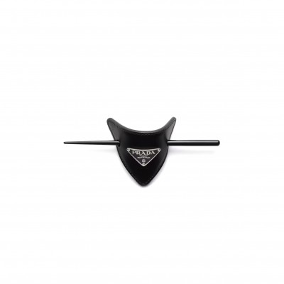 PRADA LEATHER HAIR CLIP 1IF004