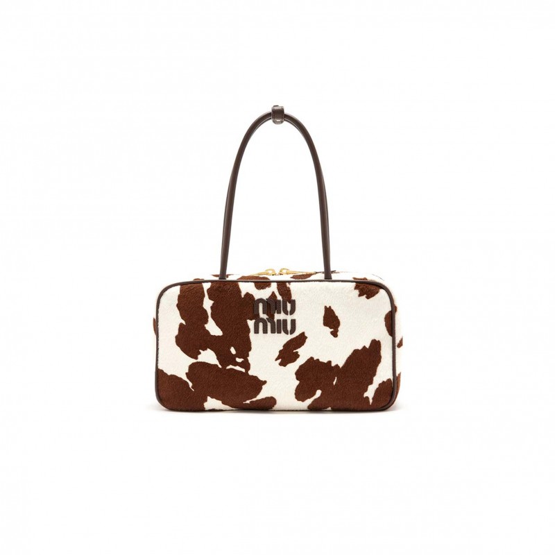 MIU MIU PRINTED LEATHER BEAU BAG 5BB172 (29*17*9cm)