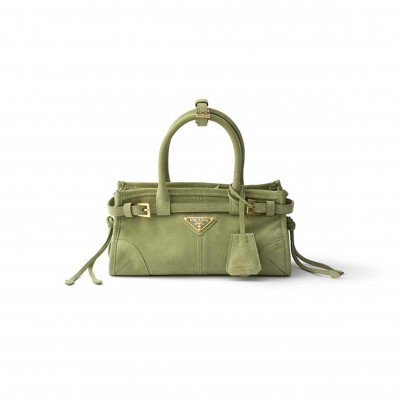 PRADA BONNIE SUEDE MINI HANDBAG 1BA486 (23.5*12*9cm)