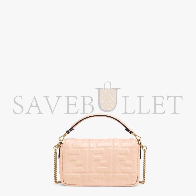 FENDI BAGUETTE MINI - PALE PINK NAPPA LEATHER BAG 8BS017A72VF171M (19*11.5*4cm) FENDI BAGUETTE MINI - PALE PINK NAPPA LEATHER BAG 8BS017A72VF171M (19*11.5*4cm)