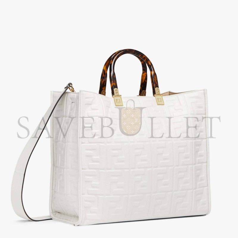 FENDI SUNSHINE MEDIUM - WHITE LEATHER SHOPPER 8BH386AMCVF0QVL (35*31*17cm) FENDI SUNSHINE MEDIUM - WHITE LEATHER SHOPPER 8BH386AMCVF0QVL (35*31*17cm)