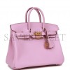 HERMES MASTER BIRKIN 25 MAUVE SYLVESTRE SWIFT ROSE GOLD HARDWARE H049362CDX9 (25*20*13cm)