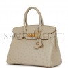 HERMES MASTER BIRKIN 30 OSTRICH PALLADIUM HARDWARE (30*22*16cm)