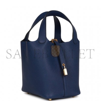 HERMES PICOTIN LOCK 18 CLEMENCE GOLD HARDWARE (18*18*13cm) HERMES PICOTIN LOCK 18 CLEMENCE GOLD HARDWARE (18*18*13cm)