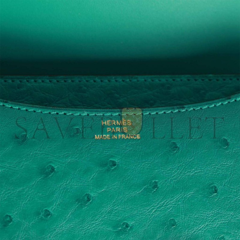 HERMES MASTER CONSTANCE 18 VERT VERONE OSTRICH GOLD HARDWARE 39873610481758 (18cm)