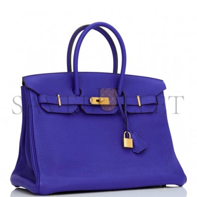 HERMES SPECIAL ORDER (HSS) BIRKIN 35 BLEU ELECTRIC VERSO CLEMENCE GOLD HARDWARE (35*25*18cm) HERMES SPECIAL ORDER (HSS) BIRKIN 35 BLEU ELECTRIC VERSO CLEMENCE GOLD HARDWARE (35*25*18cm)