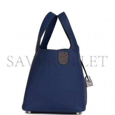 HERMES PICOTIN LOCK 18 CLEMENCE PALLADIUM HARDWARE (18*18*13cm) HERMES PICOTIN LOCK 18 CLEMENCE PALLADIUM HARDWARE (18*18*13cm)