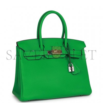 HERMES BIRKIN 30 BAMBOU CLEMENCE PALLADIUM HARDWARE (30cm) HERMES BIRKIN 30 BAMBOU CLEMENCE PALLADIUM HARDWARE (30cm)