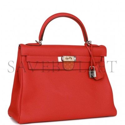 HERMES KELLY 32 TOGO PALLADIUM HARDWARE (32*23*10.5cm) HERMES KELLY 32 TOGO PALLADIUM HARDWARE (32*23*10.5cm)