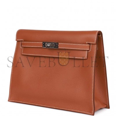 HERMES KELLY DANSE GOLD EVERCOLOR PALLADIUM HARDWARE (22*16*7cm) HERMES KELLY DANSE GOLD EVERCOLOR PALLADIUM HARDWARE (22*16*7cm)