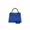 HERMES BLEU ROYAL EPSOM SELLIER KELLY 28CM PALLADIUM HARDWARE (28cm) HERMES BLEU ROYAL EPSOM SELLIER KELLY 28CM PALLADIUM HARDWARE (28cm)