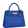 HERMES BLEU ROYAL EPSOM SELLIER KELLY 28CM PALLADIUM HARDWARE (28cm) HERMES BLEU ROYAL EPSOM SELLIER KELLY 28CM PALLADIUM HARDWARE (28cm)