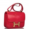 HERMES MASTER CONSTANCE 24 ROUGE EXOTIQUE LIZARD NILOTICUS GOLD HARDWARE (24*17*5cm)